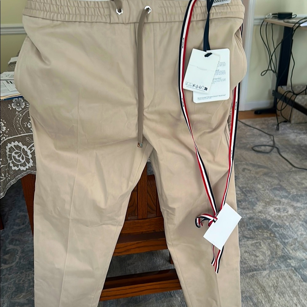Tan Chinos with Relaxed Fit and Elastic Waistband